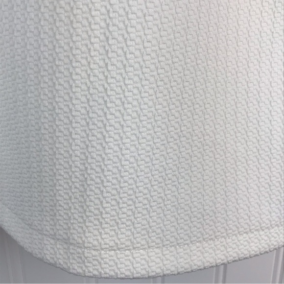 TOBI Boxy Top, Large, Cream Quilted Knit Detail, Embroidered, Short Sleeve - Picture 7 of 14